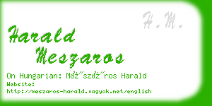 harald meszaros business card